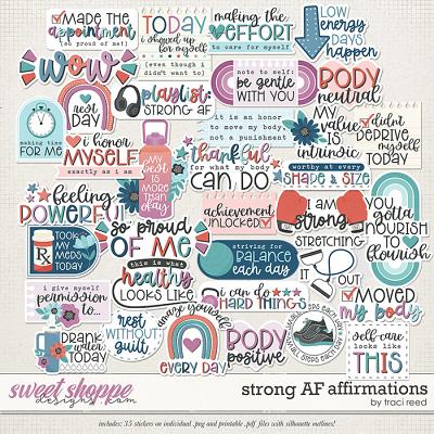 Strong AF Affirmation Stickers by Traci Reed