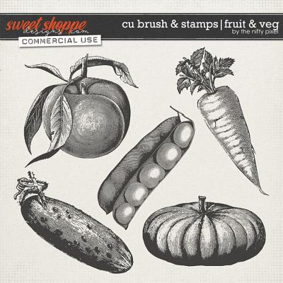 CU BRUSH & STAMPS | FRUIT & VEG by The Nifty Pixel
