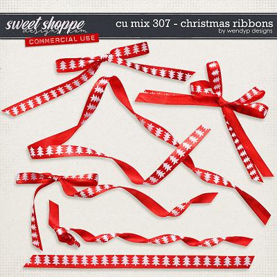 CU Mix 307 - Christmas ribbons by WendyP Designs 
