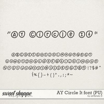 AY Circle It font {PU} by Amanda Yi