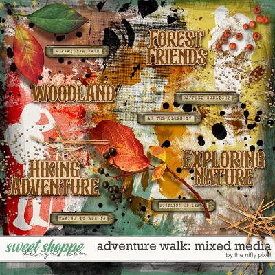 ADVENTURE WALK | MIXED MEDIA by The Nifty Pixel