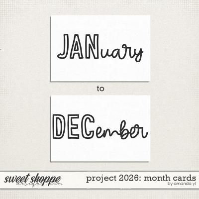 Project 2026: month cards by Amanda Yi