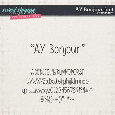 CU AY Bonjour font by Amanda Yi