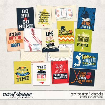 Go team! cards by Little Butterfly Wings