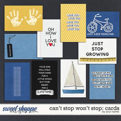 CAN'T STOP WON'T STOP {pocket cards} by Janet Phillips