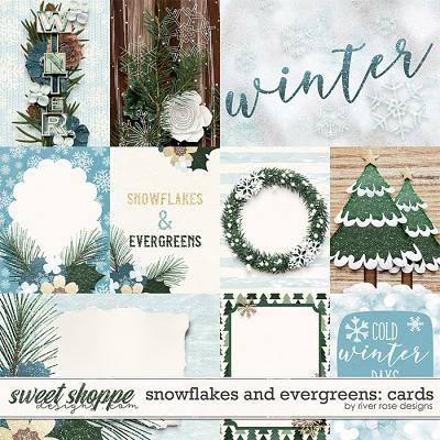 Snowflakes and Evergreens: Cards by River Rose Designs