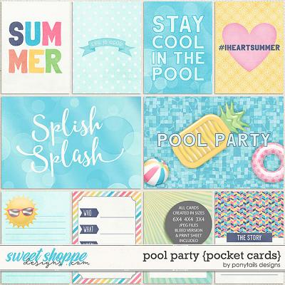 Pool Party Pocket Cards by Ponytails