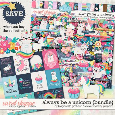 Always Be a Unicorn Bundle by Clever Monkey Graphics & Blagovesta Gosheva