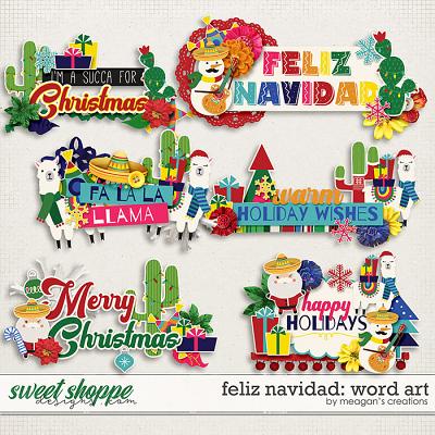 Feliz Navidad: Word Art by Meagan's Creations