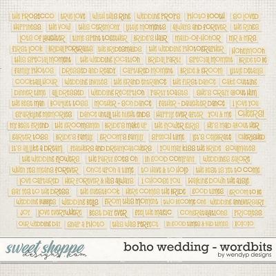 Boho Wedding  - wordbits by WendyP Designs