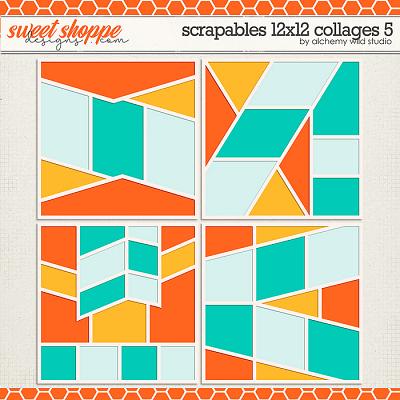 Scrapables: 12x12 Collages 5 Layered Templates by Amber