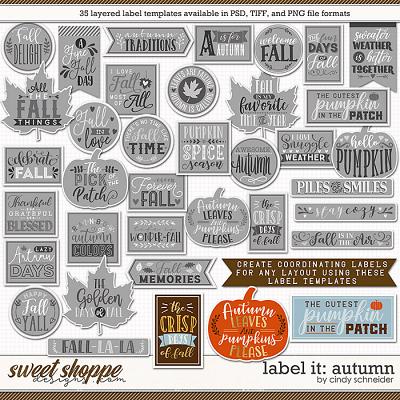 Cindy's Layered Templates - Label It: Autumn by Cindy Schneider