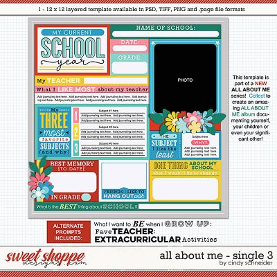 Cindy's Layered Templates - All About Me: Single 3 by Cindy Schneider