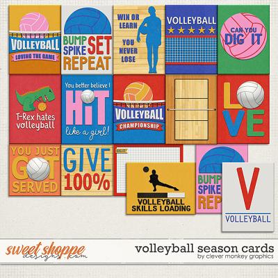 Volleyball Season Cards by Clever Monkey Graphics 