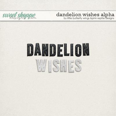 Dandelion Wishes alphabet by Little Butterfly Wings & Pink Reptile Designs