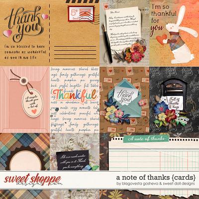 A Note of Thanks {cards} by Blagovesta Gosheva & Sweet Doll Designs