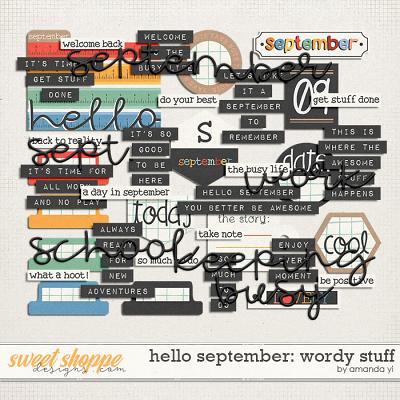 Hello September: wordy stuff by Amanda Yi
