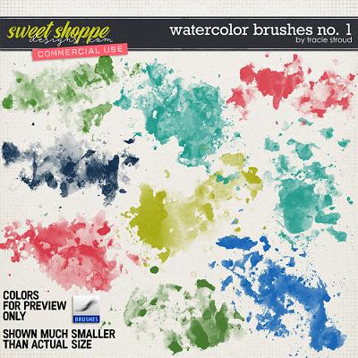 CU Watercolor Brushes 1 by Tracie Stroud
