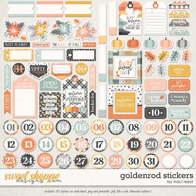 Goldenrod Stickers by Traci Reed