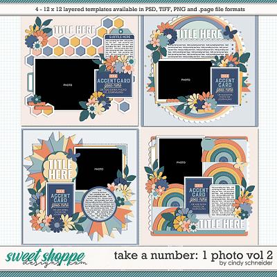 Cindy's Layered Templates - Take a Number: 1 Photo Vol. 2 by Cindy Schneider
