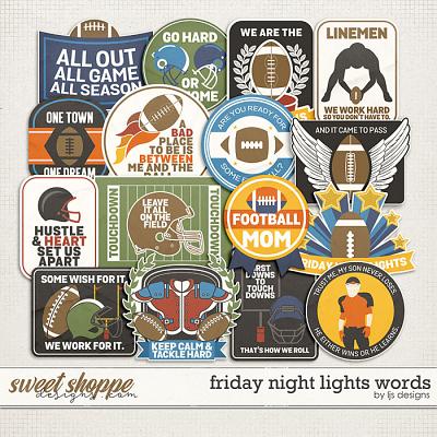 Friday Night Lights Words by LJS Designs