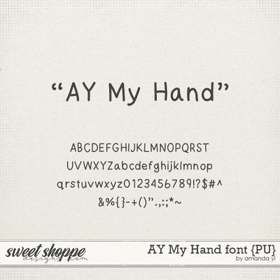 AY My Hand font {PU} by Amanda Yi