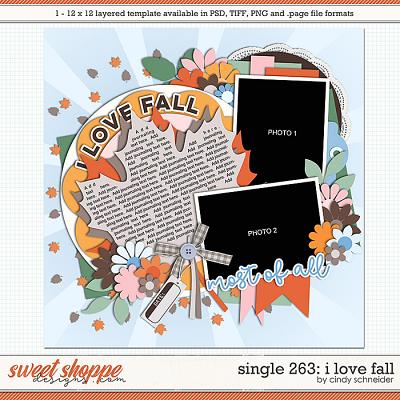 Cindy's Layered Templates - Single 263: I Love Fall by Cindy Schneider
