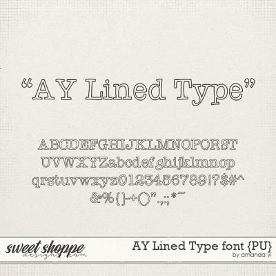 AY Lined Type font {PU} by Amanda Yi