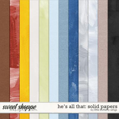He's all that: solid papers by Little Butterfly Wings