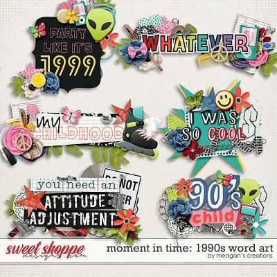 Moment in Time: 1990s Word Art by Meagan's Creations