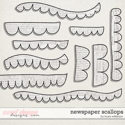 Newspaper Scallops 1 by Laura Wilkerson