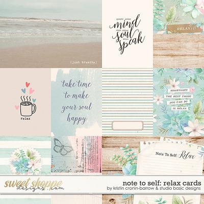 Note To Self: Relax Cards by Kristin Cronin-Barrow & Studio Basic