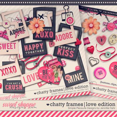 chatty frames | love edition: Simple Pleasure Designs by Jennifer Fehr