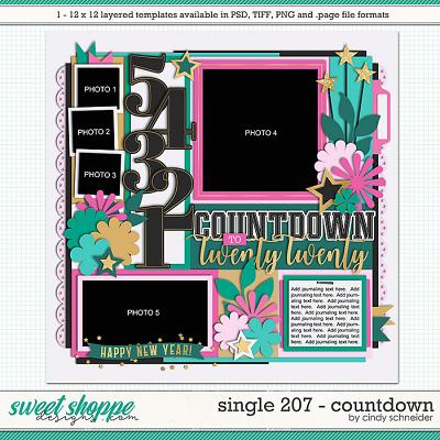 Cindy's Layered Templates - Single 207: Countdown by Cindy Schneider