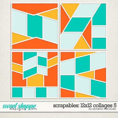 Scrapables: 12x12 Collages 5 Layered Templates by Amber