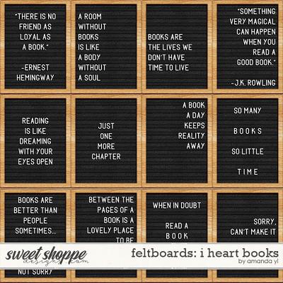 Feltboards: i heart books by Amanda Yi