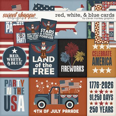 Red, White, & Blue Cards by Clever Monkey Graphics 
