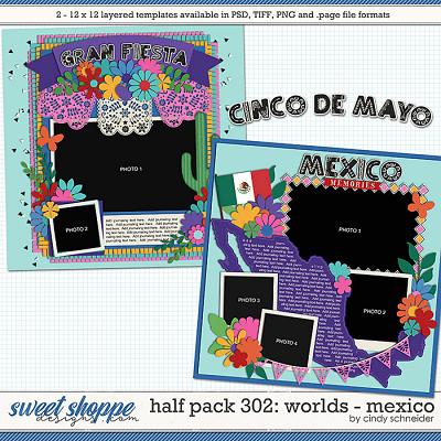 Cindy's Layered Templates - Half Pack 302: Worlds Mexico by Cindy Schneider