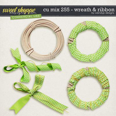 CU Mix 255 - Wreath and ribbon by WendyP Designs