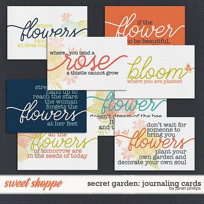 Secret Garden: Journaling Cards by Janet Phillips
