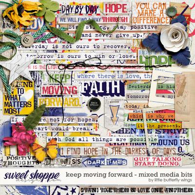Keep moving forward - mixed media bits by Little Butterfly Wings