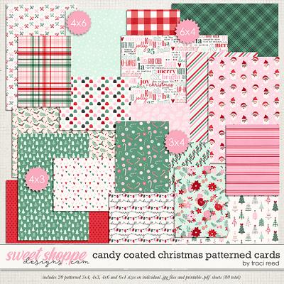 Candy Coated Christmas Patterned Cards by Traci Reed