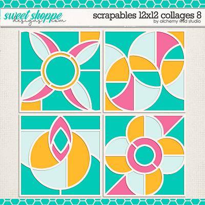 Scrapables: 12x12 Collages 8 Layered Templates by Alchemy Wild Studio Scrapables: 12x12 Collages 8 Layered Templates by Alchemy Wild Studio