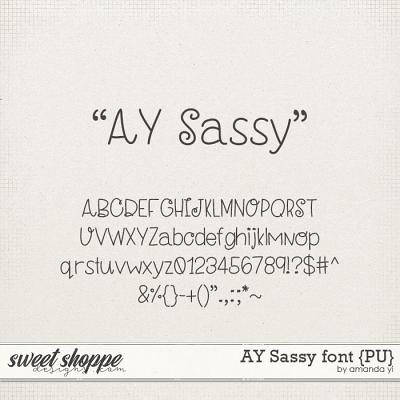 AY Sassy font {PU} by Amanda Yi