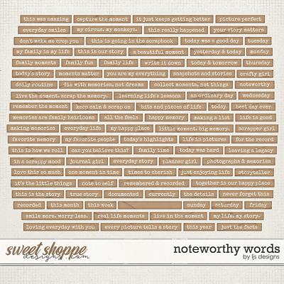 Noteworthy Words by LJS Designs