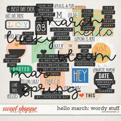 Hello March: wordy stuff by Amanda Yi