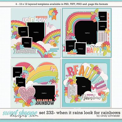 Cindy's Layered Templates - Set 232: When It Rains Look for Rainbows by Cindy Schneider