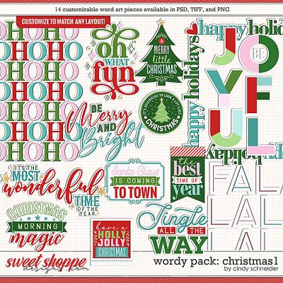 Cindy's Wordy Pack: Christmas 1 by Cindy Schneider