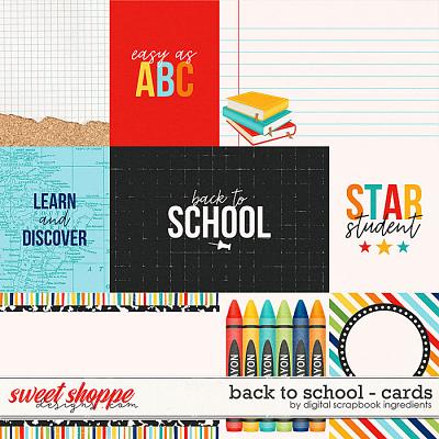 Back To School | Cards by Digital Scrapbook Ingredients