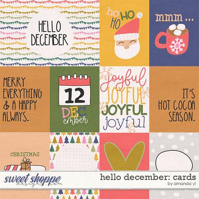 Hello December: cards by Amanda Yi